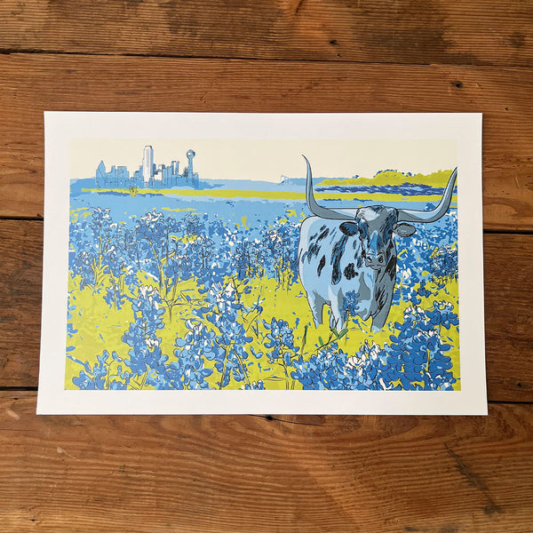 BLUEBONNETS Art Print