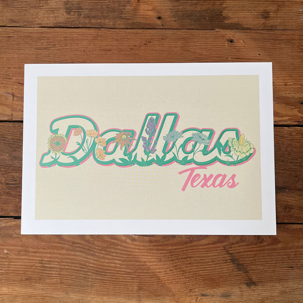 Dallas Flowers Art Print