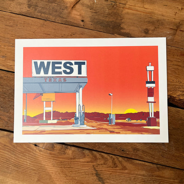 WEST TX Art Print