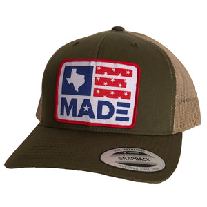 Texas Made Patched Curved Bill Hat - Bullzerk