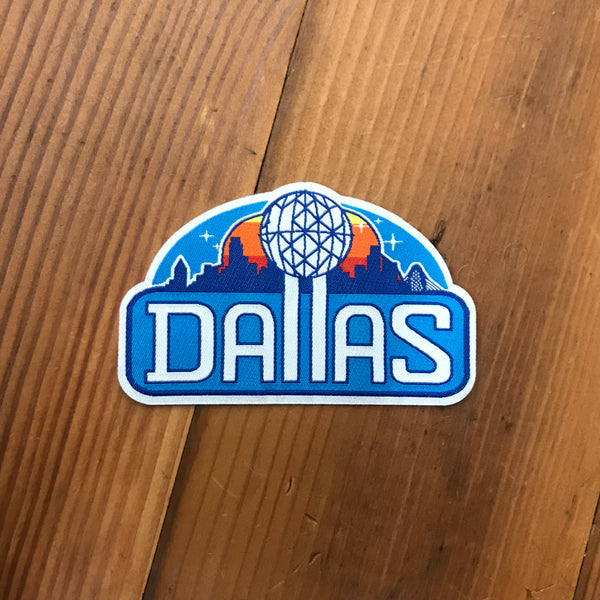 Dallas Texas Large Iconic Screen Print Collage Iron on Embroidered Patch