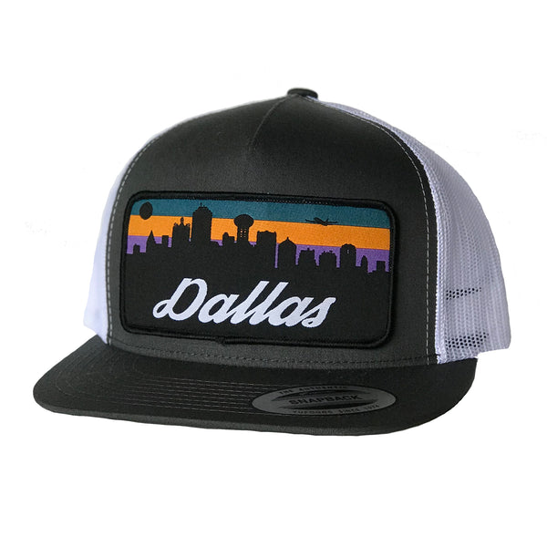 Dallas Skyline Patched Flat Bill Hat - Bullzerk