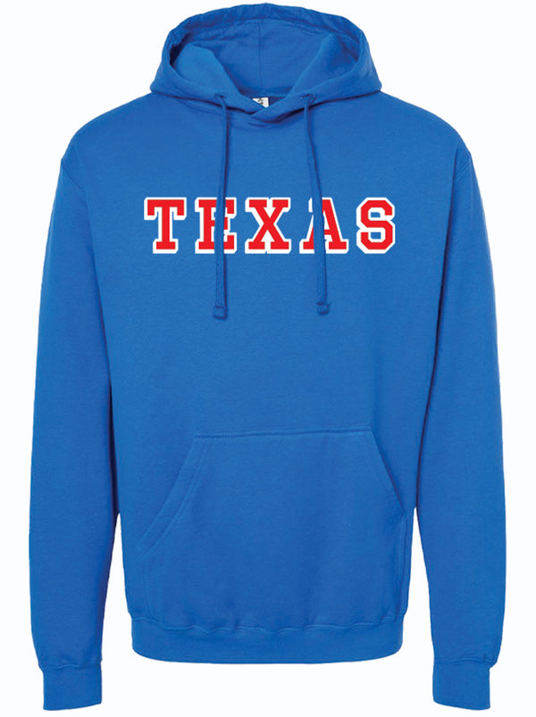 Texas Block Letters Pullover Hoodie