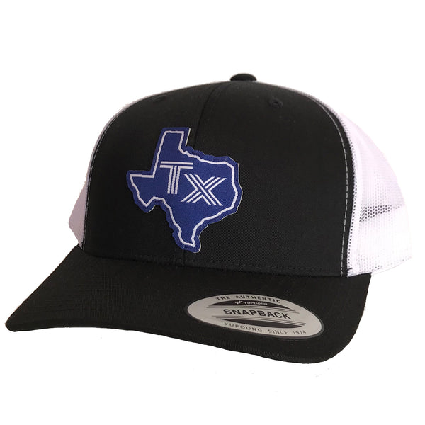 TX Silhouette Blue Patched Curved Bill Hat - Bullzerk