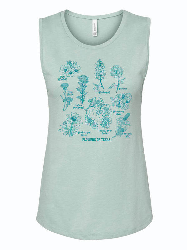 Women's Flowers of Texas Muscle Tank - Bullzerk