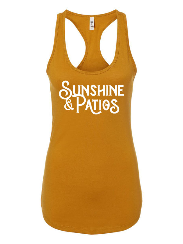 Women's Sunshine and Patios Racer Tank - Bullzerk