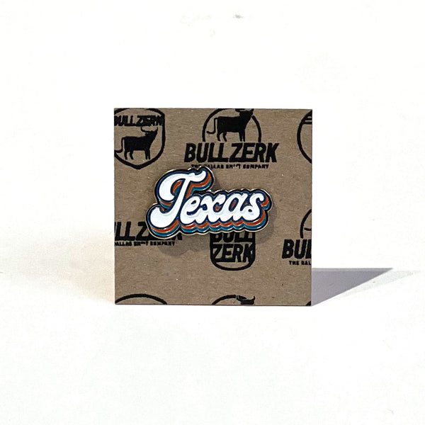 Texas Script Enamel Pin